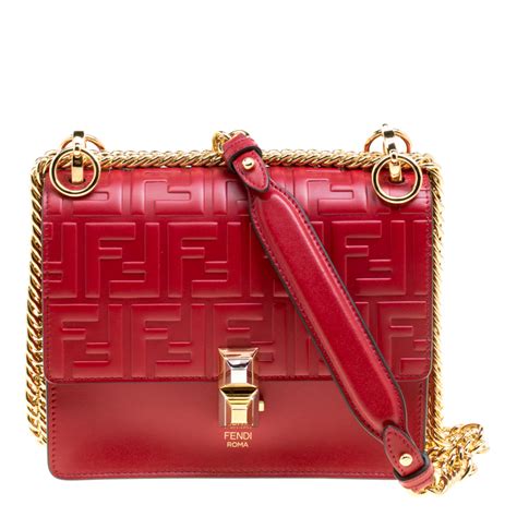 fendi kan i small red|fendi kan u small bag.